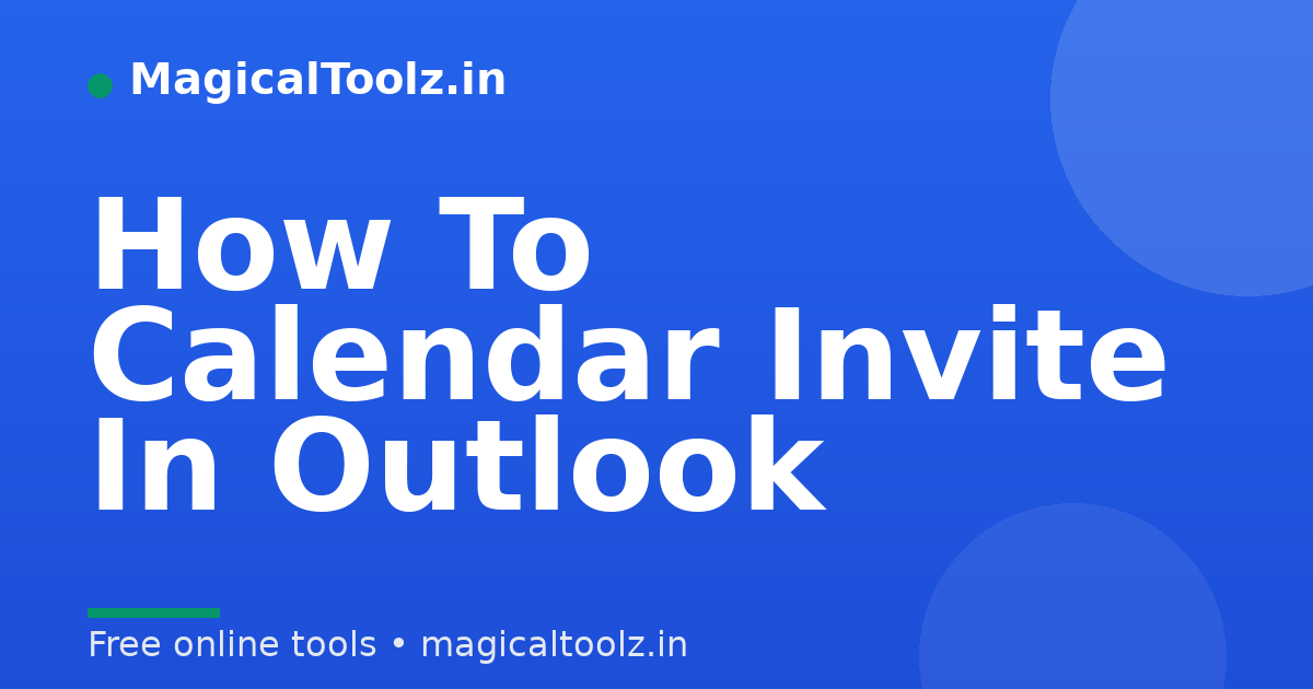 How To Calendar Invite In Outlook
