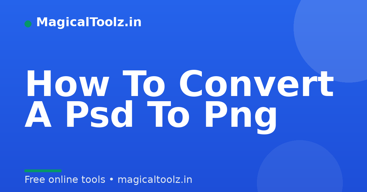 How To Convert A Psd To Png