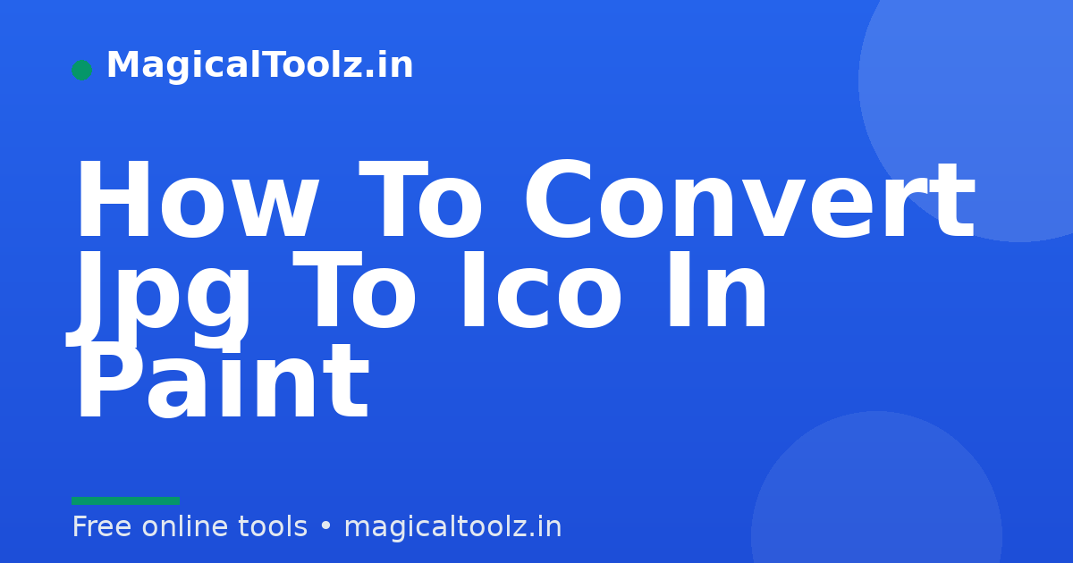 How To Convert Jpg To Ico In Paint