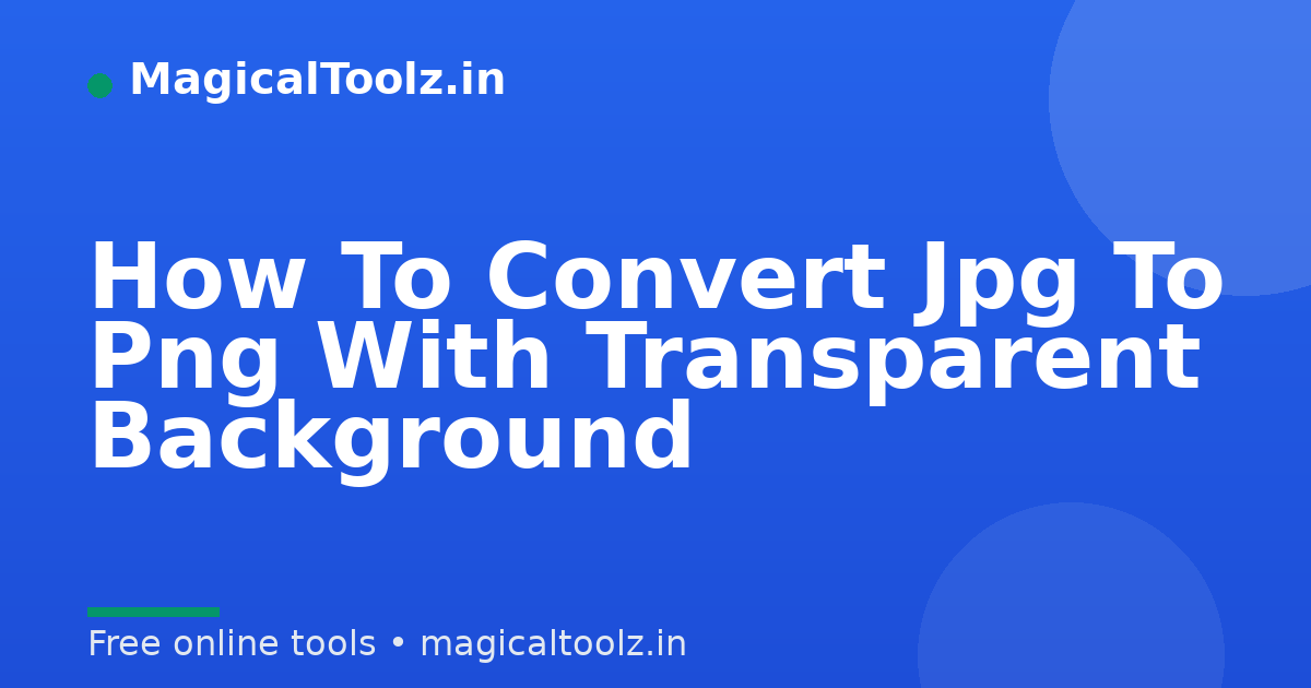 How To Convert Jpg To Png With Transparent Background