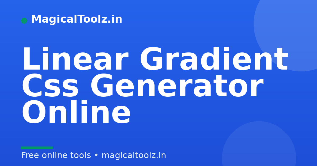 Linear Gradient Css Generator Online