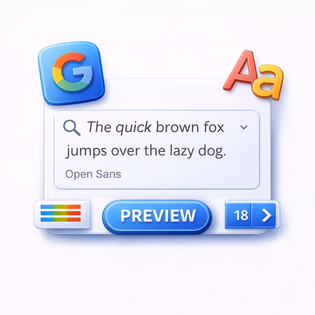 Online Google Font Previewer tool icon