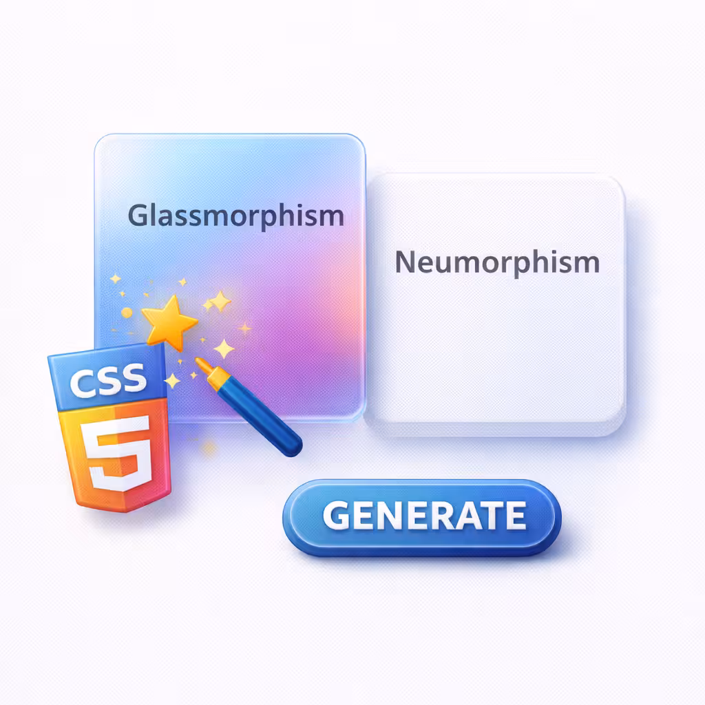 Glassmorphism / Neumorphism CSS Generator