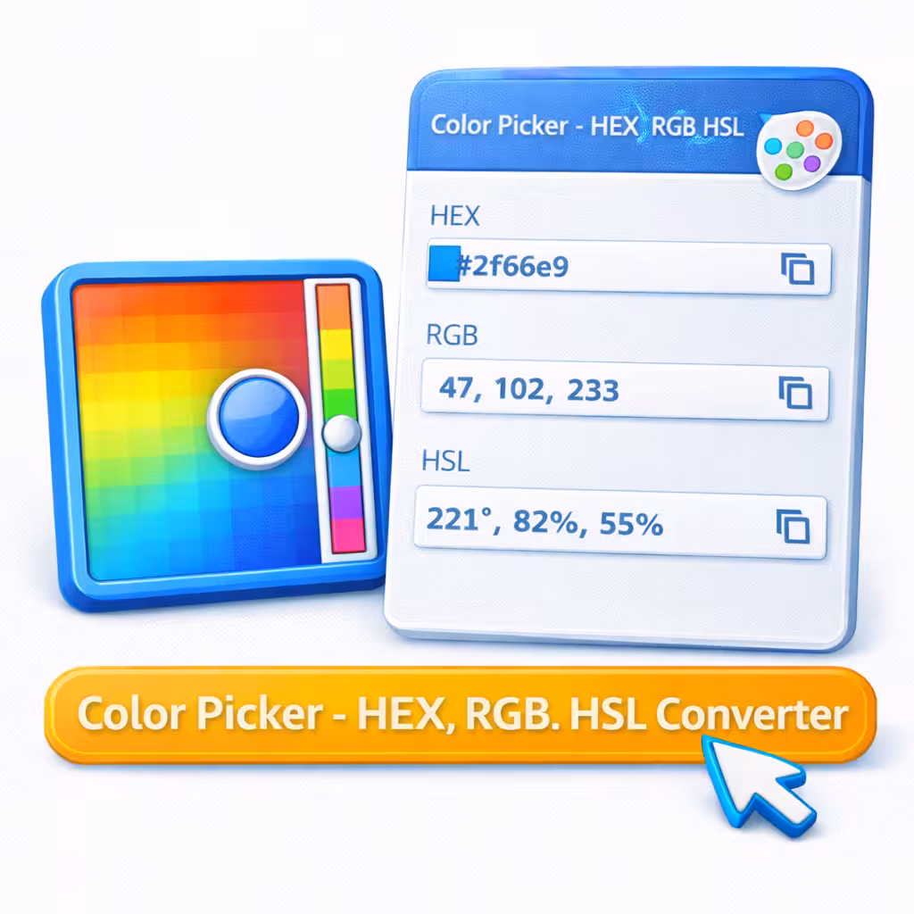 Online Color Picker - HEX, RGB, HSL Converter